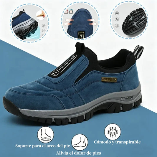 🔥 Oferta especial de hoy: ¡50% de descuento! 👞 Zapatos ortopédicos de gamuza de alta calidad ✅ Alivian el dolor de pies ✅ Soporte para el arco: Comodidad durante todo el día