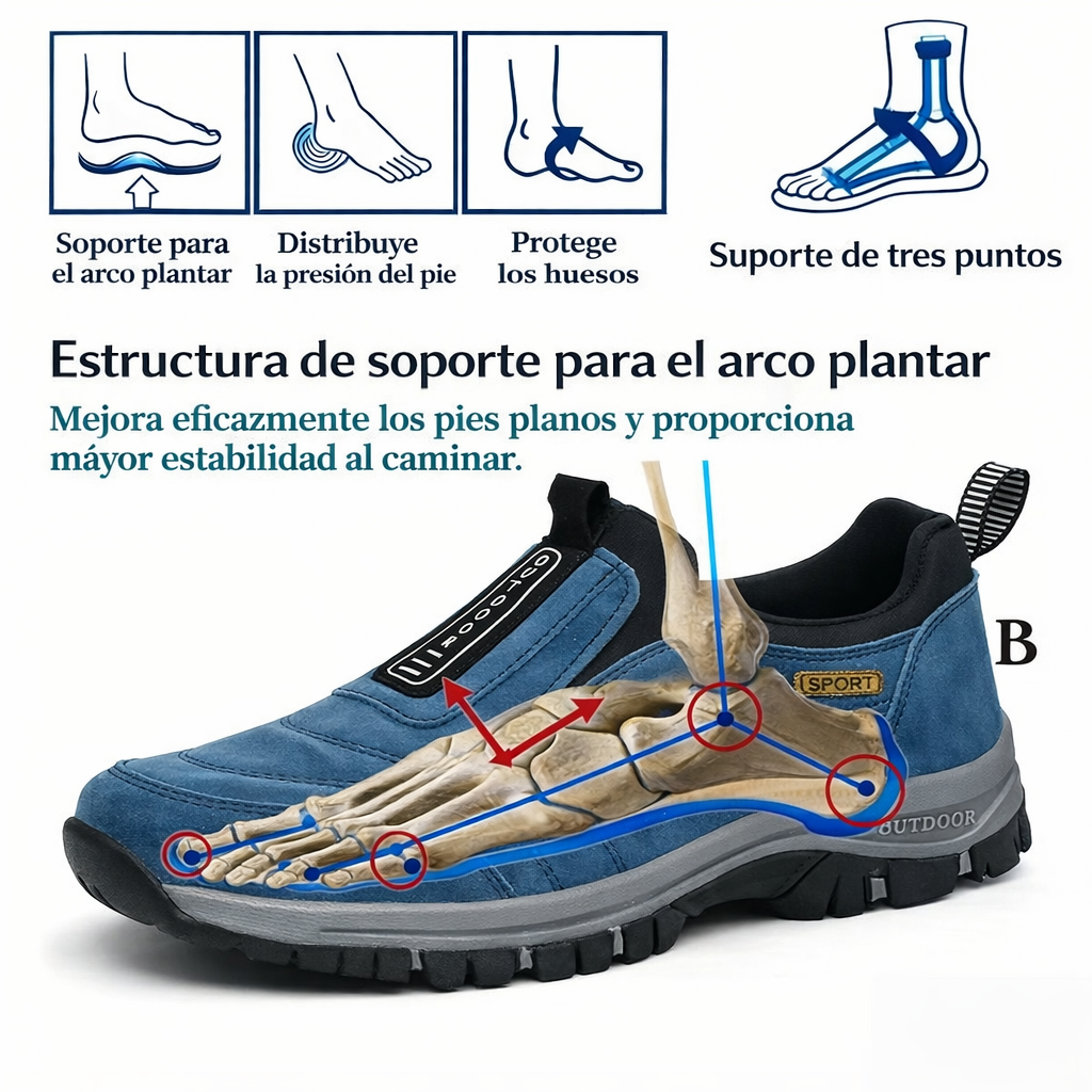 🔥 Oferta especial de hoy: ¡50% de descuento! 👞 Zapatos ortopédicos de gamuza de alta calidad ✅ Alivian el dolor de pies ✅ Soporte para el arco: Comodidad durante todo el día