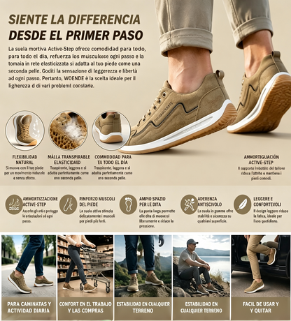 🎁Último día para disfrutar de un descuento del 50 %: ¡no te lo pierdas!⏰Fabricados en piel de ternero australiano🐂Soporte para el pie: alivia el dolor de pies✅Impermeables y antideslizantes, cómodos para caminar.
