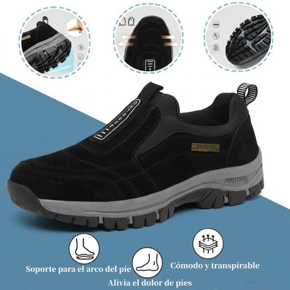 🔥 Oferta especial de hoy: ¡50% de descuento! 👞 Zapatos ortopédicos de gamuza de alta calidad ✅ Alivian el dolor de pies ✅ Soporte para el arco: Comodidad durante todo el día