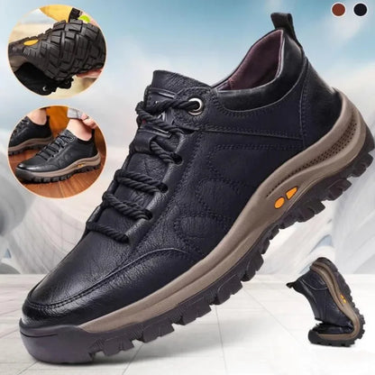 🐂 Zapatos de piel de becerro para hombre, cosidos a mano en Australia 👞 Diseño ergonómico para poner y quitar fácilmente ✅ Totalmente correctivos: impermeables y antideslizantes