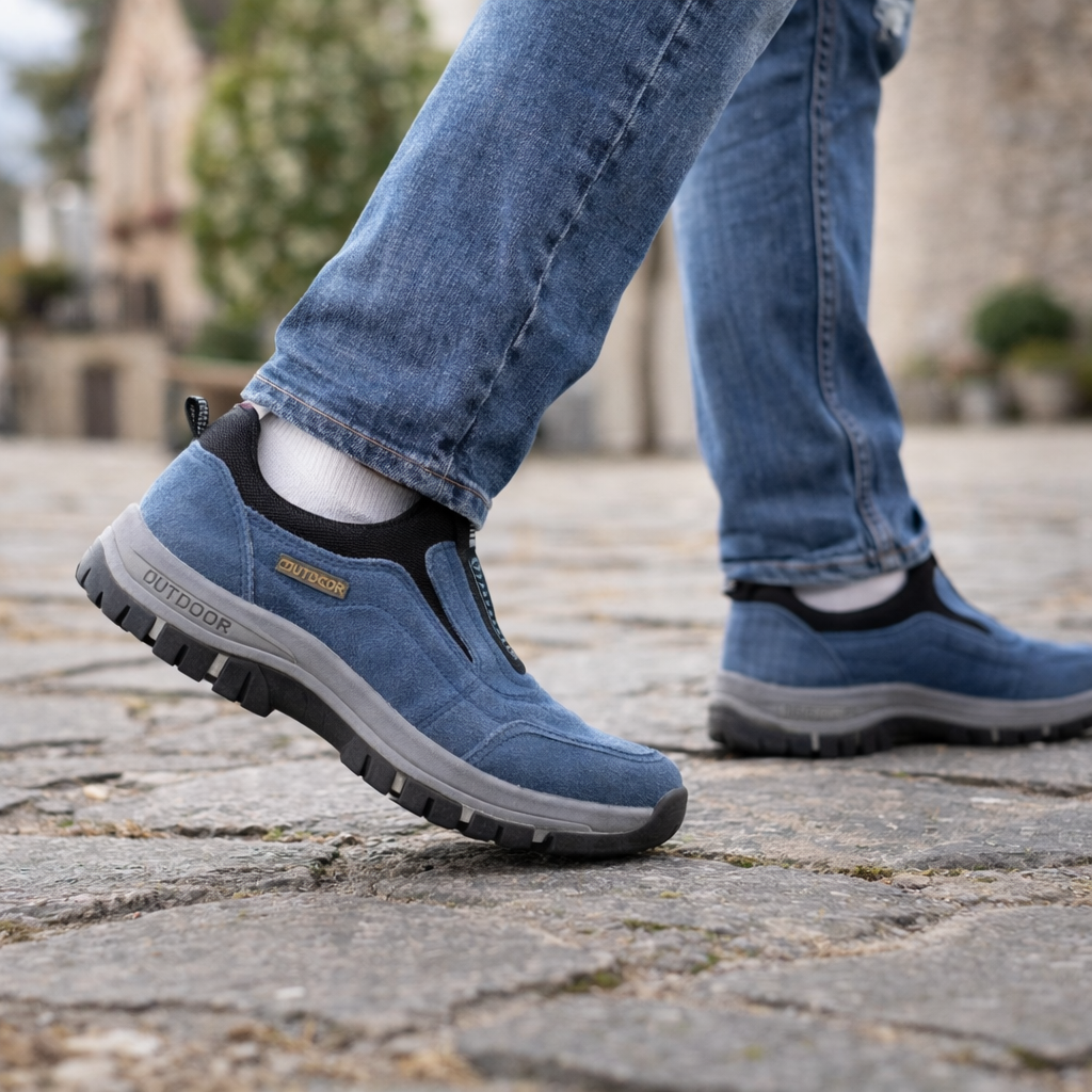 🔥 Oferta especial de hoy: ¡50% de descuento! 👞 Zapatos ortopédicos de gamuza de alta calidad ✅ Alivian el dolor de pies ✅ Soporte para el arco: Comodidad durante todo el día