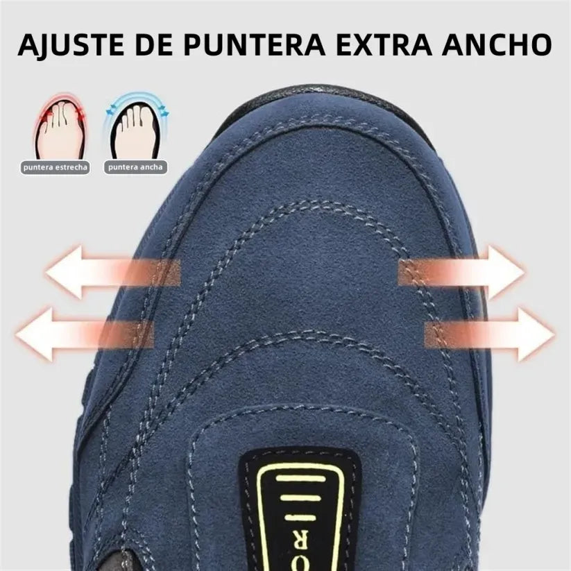 🔥 Oferta especial de hoy: ¡50% de descuento! 👞 Zapatos ortopédicos de gamuza de alta calidad ✅ Alivian el dolor de pies ✅ Soporte para el arco: Comodidad durante todo el día