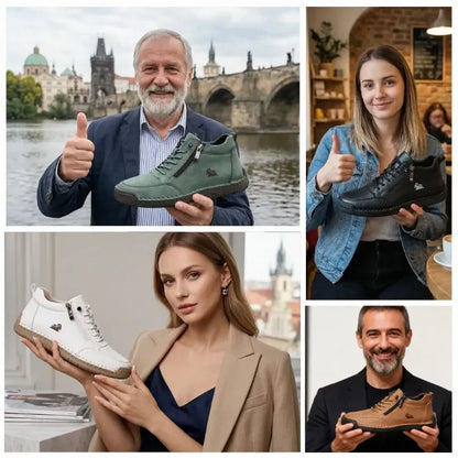 【🎁50% de descuento hoy - ¡No te lo pierdas!】Zapatos ortopédicos de diseño ergonómico - Piel de alta calidad + Cosidos a mano 👞