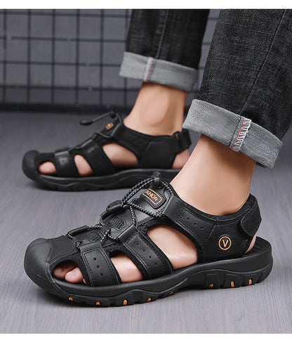 ⏰Oferta por tiempo limitado: ¡50% de descuento! ✅️ Sandalias multifuncionales de piel de vacuno australiana de primera calidad, ideales para la playa y los viajes.