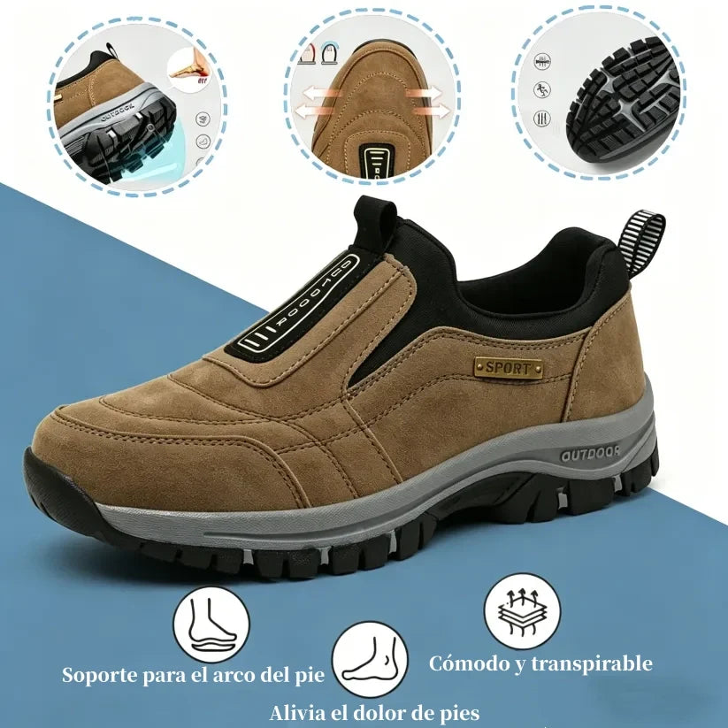 🔥 Oferta especial de hoy: ¡50% de descuento! 👞 Zapatos ortopédicos de gamuza de alta calidad ✅ Alivian el dolor de pies ✅ Soporte para el arco: Comodidad durante todo el día