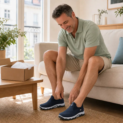 【🎁50% de descuento hoy - ¡No te lo pierdas!】👞 Zapatos ortopédicos de alta calidad para hombre ✅ Diseño ergonómico: reduce la presión, proporciona comodidad durante todo el día ✅ Alivia el dolor de pies