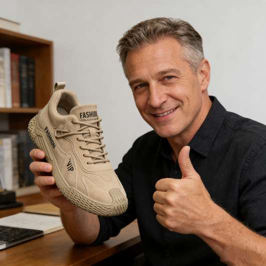 ⏰ ¡40% de descuento hoy! ¡No te lo pierdas! Zapatos ortopédicos ergonómicos para caminar que amortiguan eficazmente el impacto. ✅ Zapatos ortopédicos saludables, diseñados específicamente para hombres.