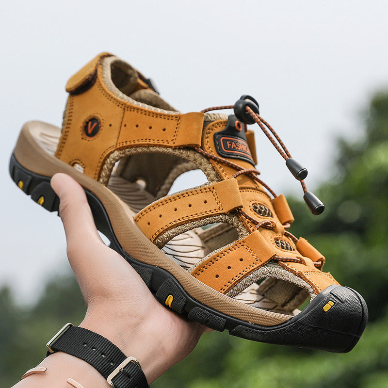 ⏰Oferta por tiempo limitado: ¡50% de descuento! ✅️ Sandalias multifuncionales de piel de vacuno australiana de primera calidad, ideales para la playa y los viajes.